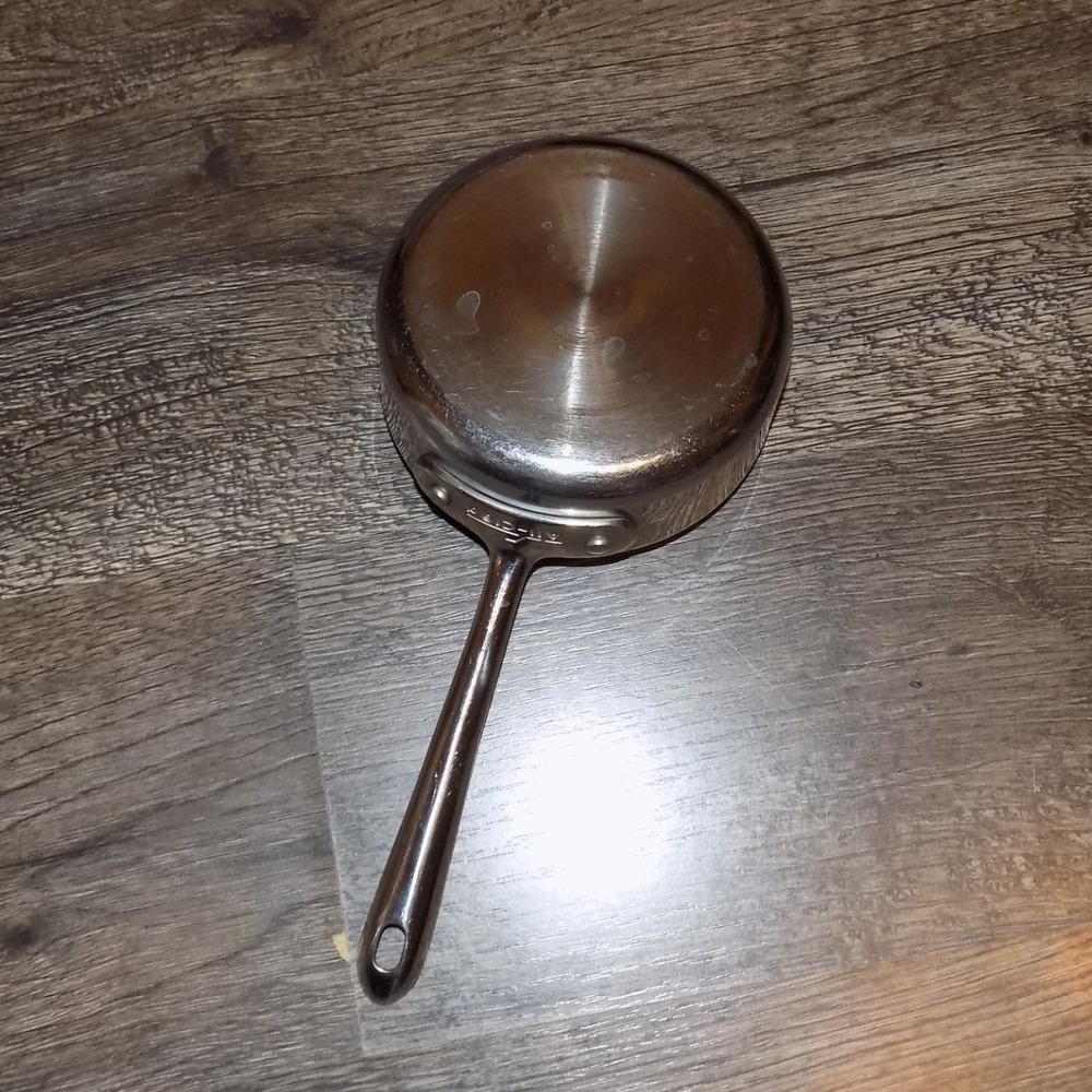 All-Clad 1qt Butter Warmer Small Sauce Pan Silver Stainless Steel Riveted Handle - Picture 6 of 7